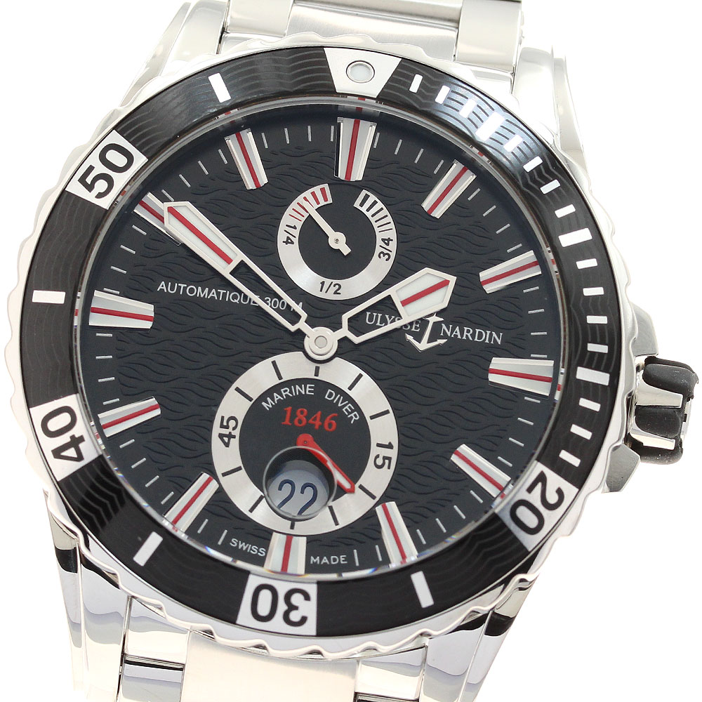 ユリス・ナルダン Ulysse Nardin 263-10 マリーンダイバー デイト 自動巻き メンズ 美品 _912051【中古】