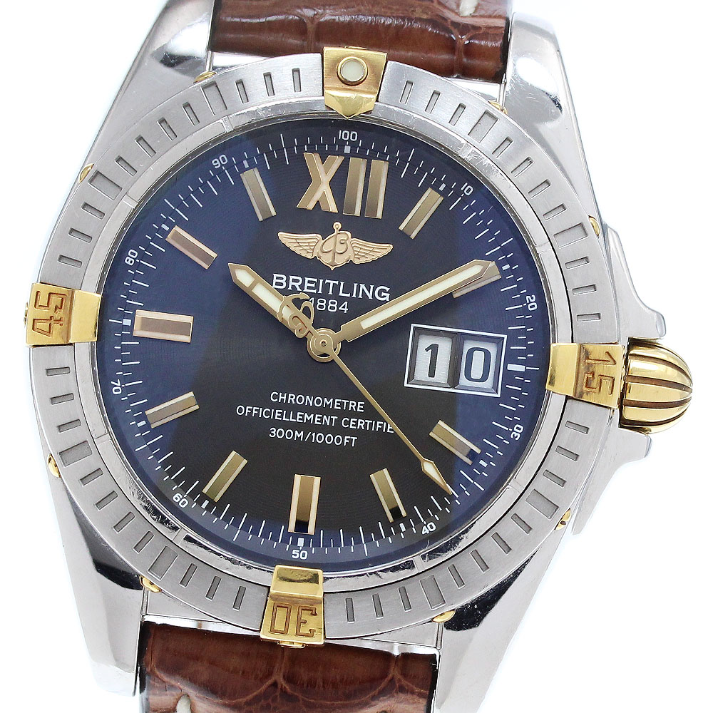 ブライト輪っか BREITLING B49350 操縦席 デイト 自動小銃一巻き メンズ _911638【中古】