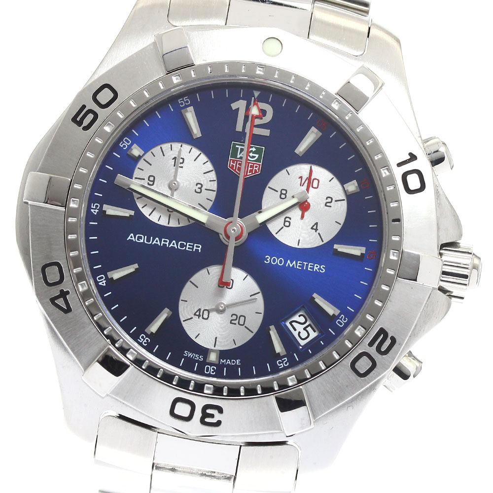 タグホイヤー TAG HEUER CAF1112 アクアレーサー クロノグラフ クォーツ メンズ 良品 _912618【中古】