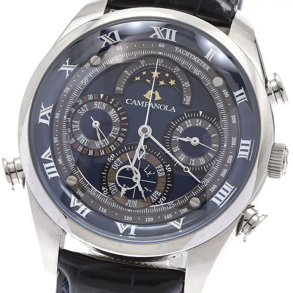 シチズン CITIZEN AH4080-01L/6772-T025323 カンパノラ グランドコンプリケーション 留紺 300本限定 クォーツ メンズ _914439【中古】｜CLOSER