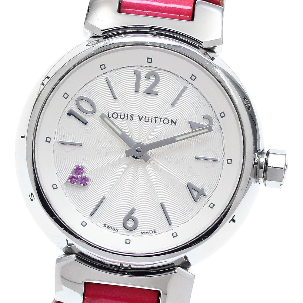ベルト訳あり ルイ・ヴィトン LOUIS VUITTON Q1218 タンブール ハート クォーツ レディース _916213【ev15】【中古】｜CLOSER
