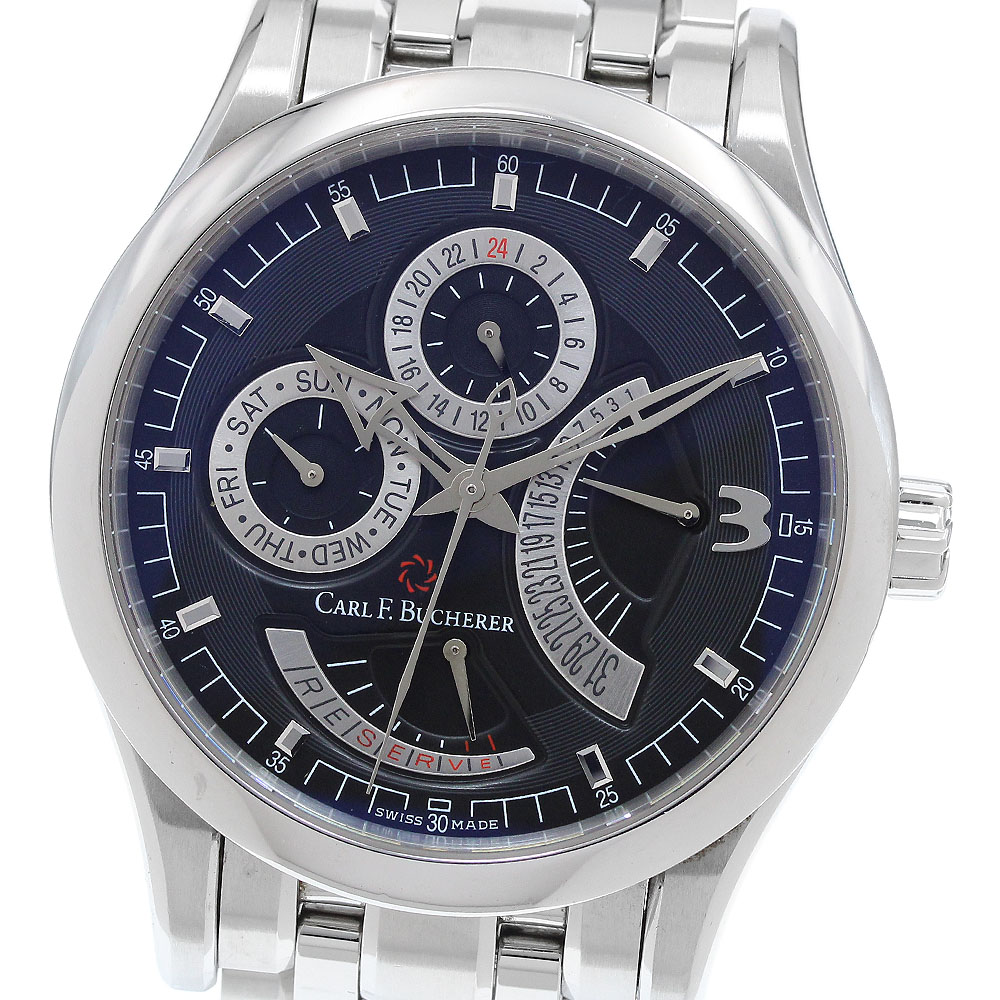 カール F.ブヘラ CARL F.BUCHERER 00.10901.08.36.21 マネロ レトログラード 自動巻き メンズ 良品 _912417【中古】