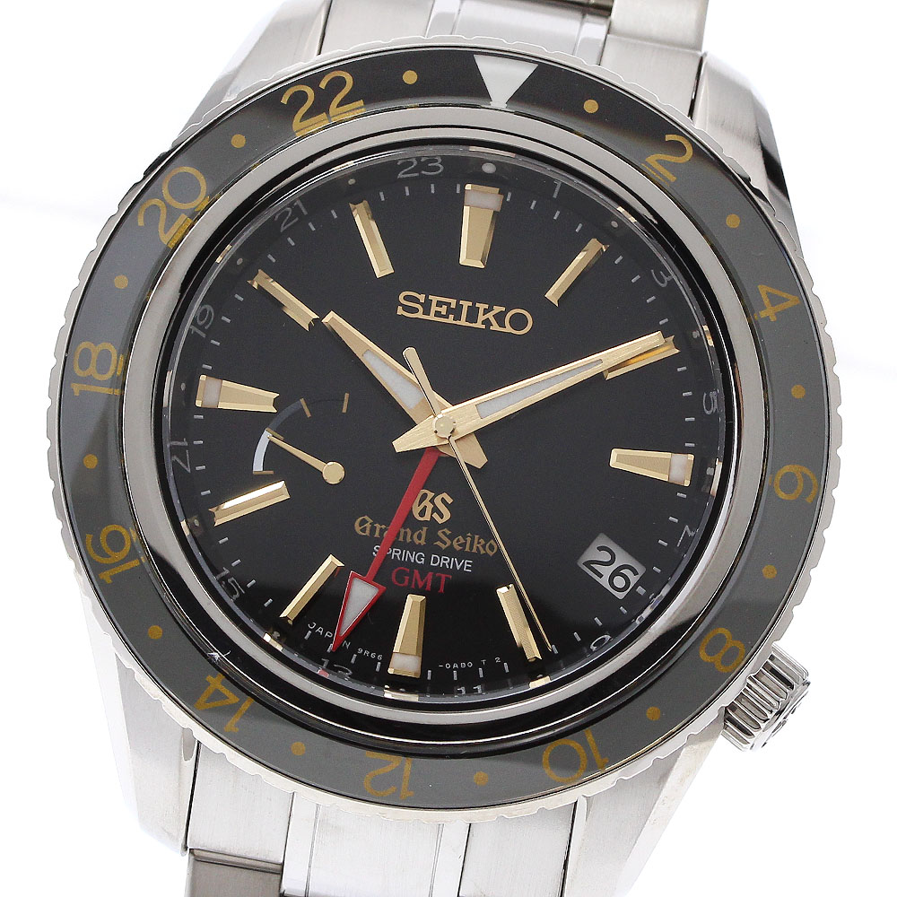 セイコー SEIKO SBGE215/9R66-0AF0 グランドセイコー スポーツコレクション デイト GMT スプリングドライブ メンズ 美品 _914975【中古】