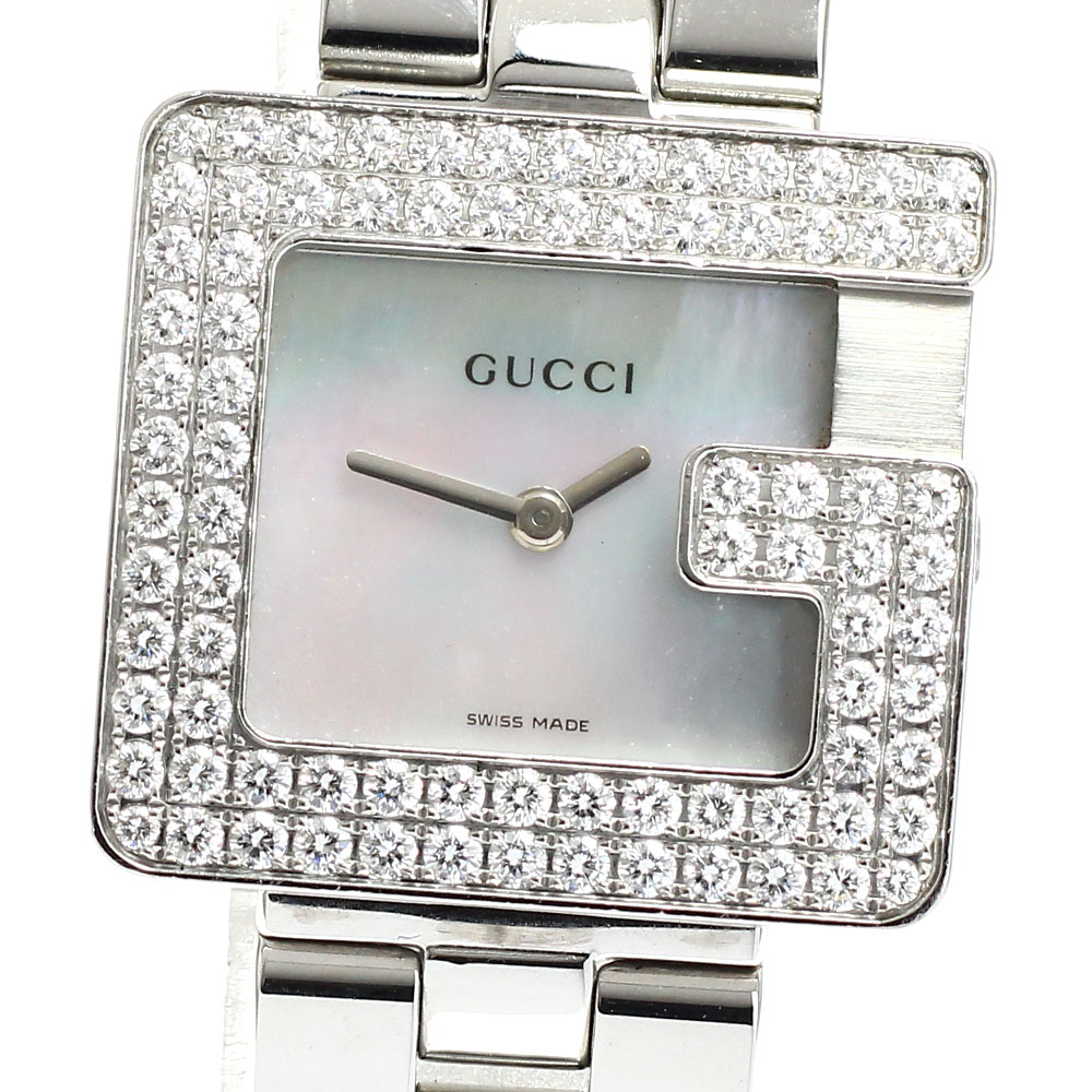 楽天市場】電池交換済 GUCCI グッチ Gラウンド 101L 純正ダイヤモンド