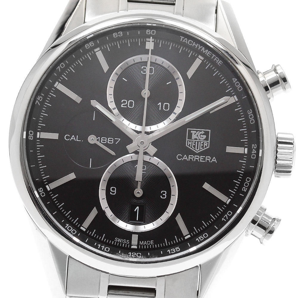 タグホイヤー TAG HEUER CAR2110-3 カレラ デイト クロノグラフ 自動巻き メンズ _917314【中古】