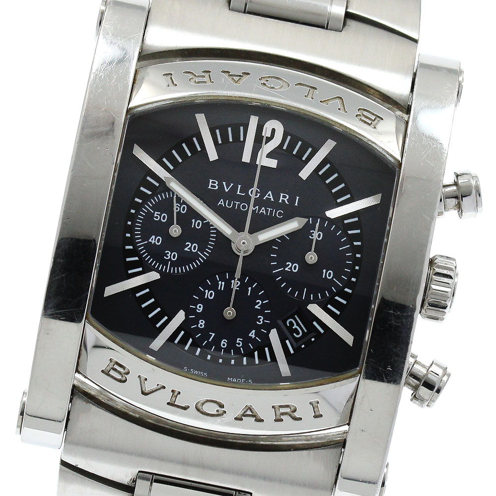ブルガリ BVLGARI AA44SCH アショーマ クロノグラフ デイト 自動巻き メンズ _916991【中古】