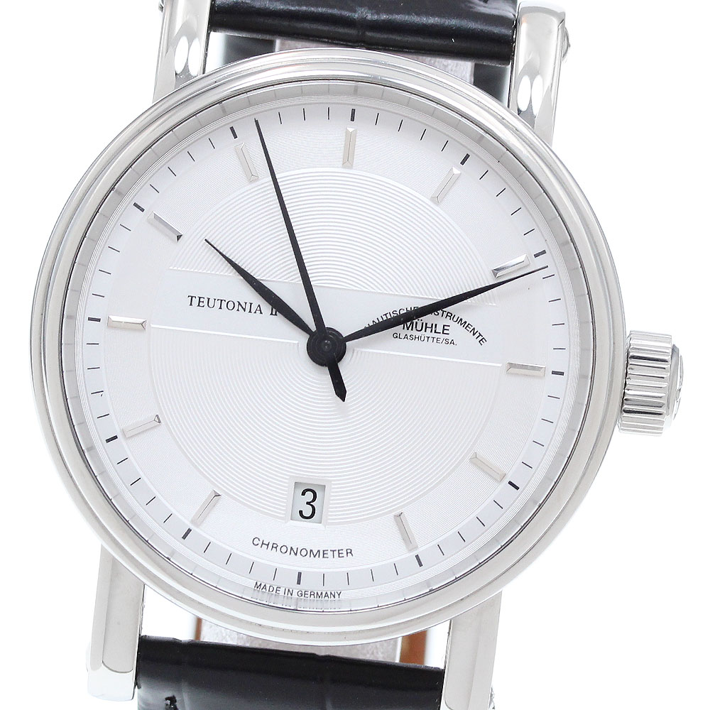 ミューレグラスヒュッテ Muhle Glashutte M1-33-40 トイトニア2 デイト 自動小銃一巻き メンズ 良品 _918531【中古】