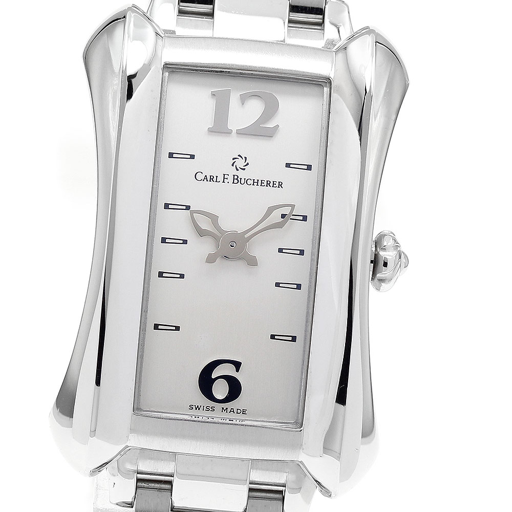 長い巻き毛 F.ブヘラ CARL F.BUCHERER 10701.08 アラクリア 石英 レディース 良品 _918466【電子ボルト10】【中古】