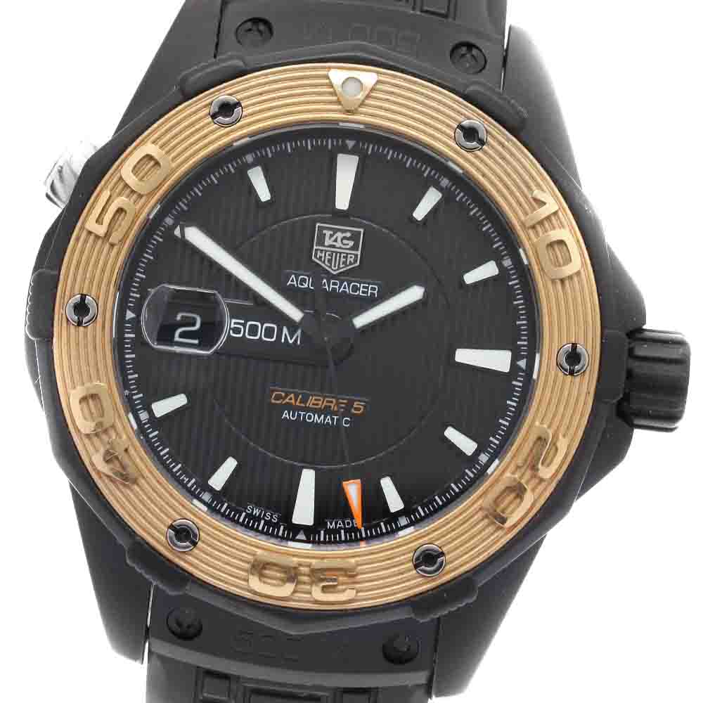 タグホイヤー TAG HEUER WAJ2182 アクアレーサー キャリバー5 デイト 自動小銃一巻き メンズ 良品 _919663【中古】