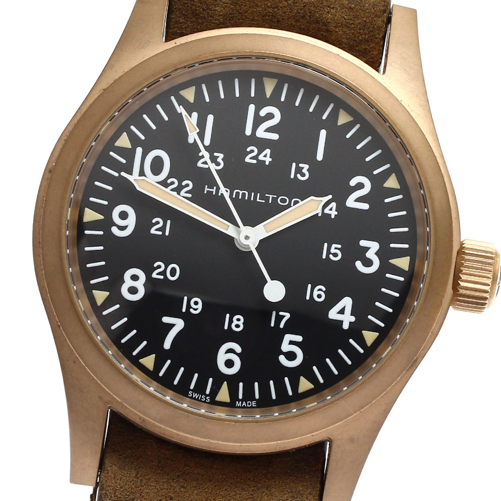 ハミルトン HAMILTON H694590 カーキフィールド メカニカル ブロンズ 手巻き メンズ 良品 箱・保証書付き_919378【中古】