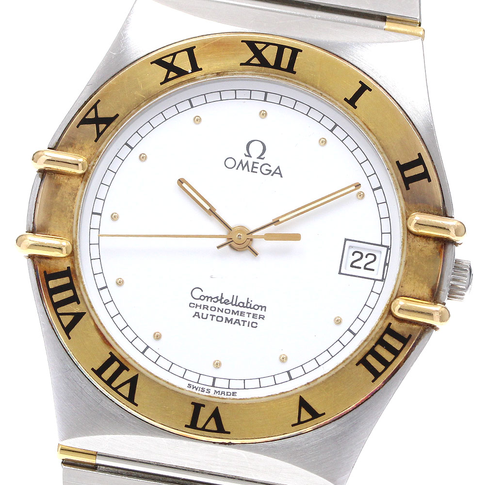 オメガ OMEGA 1300.20 コンステレーション デイト ハーフバー 自動巻き メンズ 保証書付き_919416【中古】