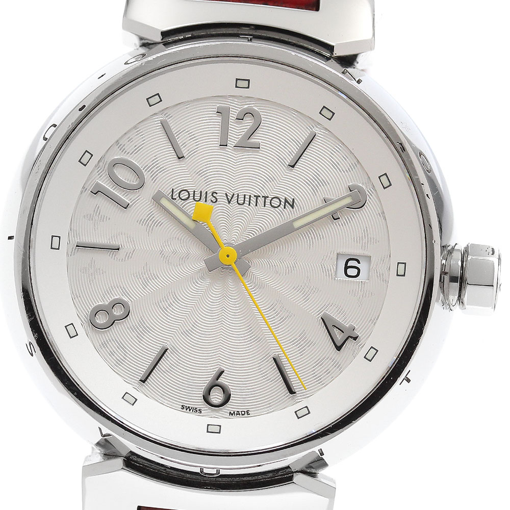 ルイ・ヴィトン LOUIS VUITTON Q1313 タンブール ホログラム デイト 石英 レディース _919194【電子ボルト15】【中古】