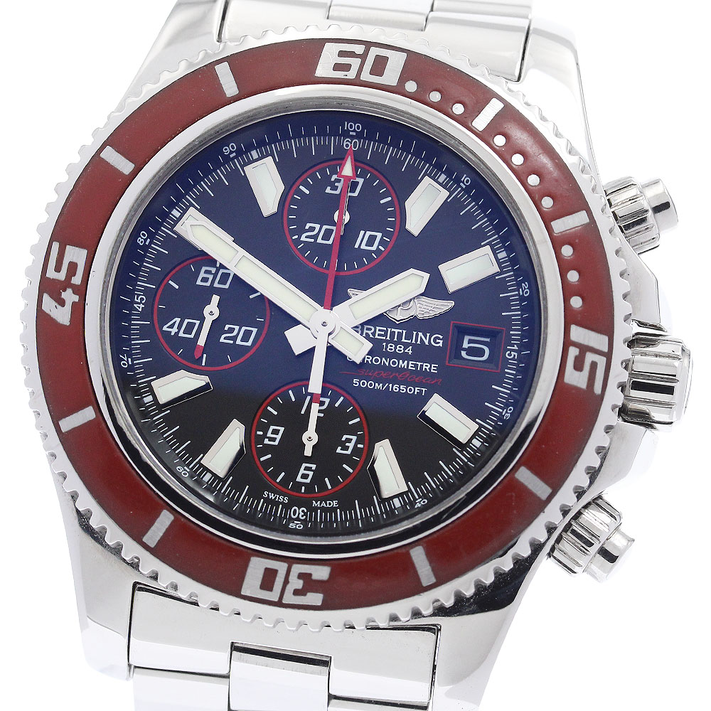 ブライトリング BREITLING A13341 スーパーオーシャン クロノグラフ 2000本限定 自動巻き メンズ 保証書付き_920036【中古】