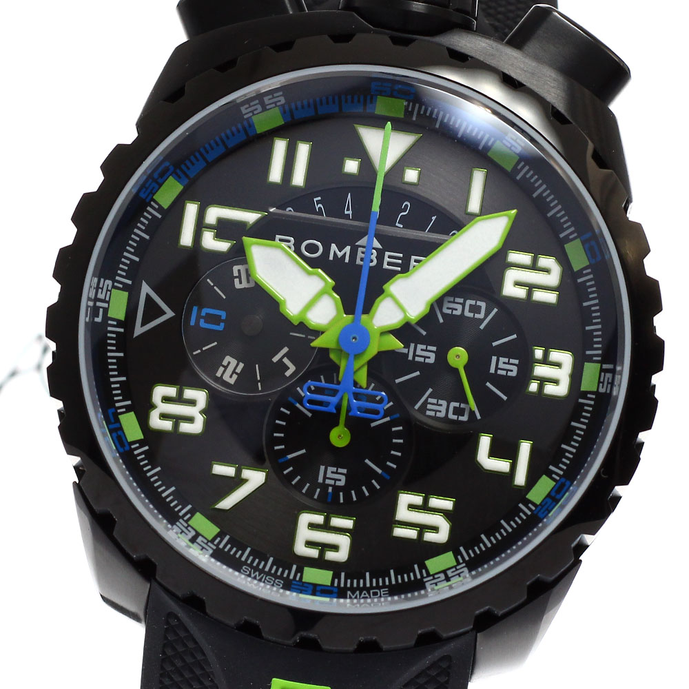 ボンバーグ BOMBERG BS45CHPBA.050-10.3 BOLT-68 デイト クロノグラフ クォーツ メンズ 未使用品 箱・保証書付き_881536【中古】