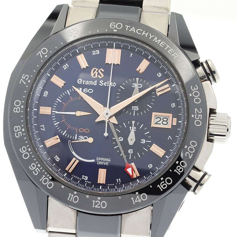 セイコー SEIKO SBGC219/9R96-0AD0 グランドセイコー GMT 世界限定500本 スプリングドライブ メンズ OH済み_906904【中古】