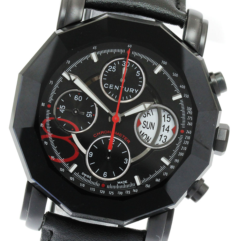 センチュリー CENTURY 606.4.D.50D.19.15D.CY1 プライムタイム エゴス クロノグラフ デイデイト 自動巻き メンズ 良品 保証書付き_919531【中古】