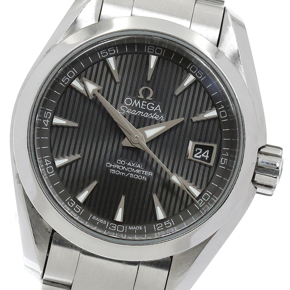 オメガ OMEGA 231.10.30.20.06.001 シーマスター アクアテラ デイト 自動巻き レディース 保証書付き_916381【中古】