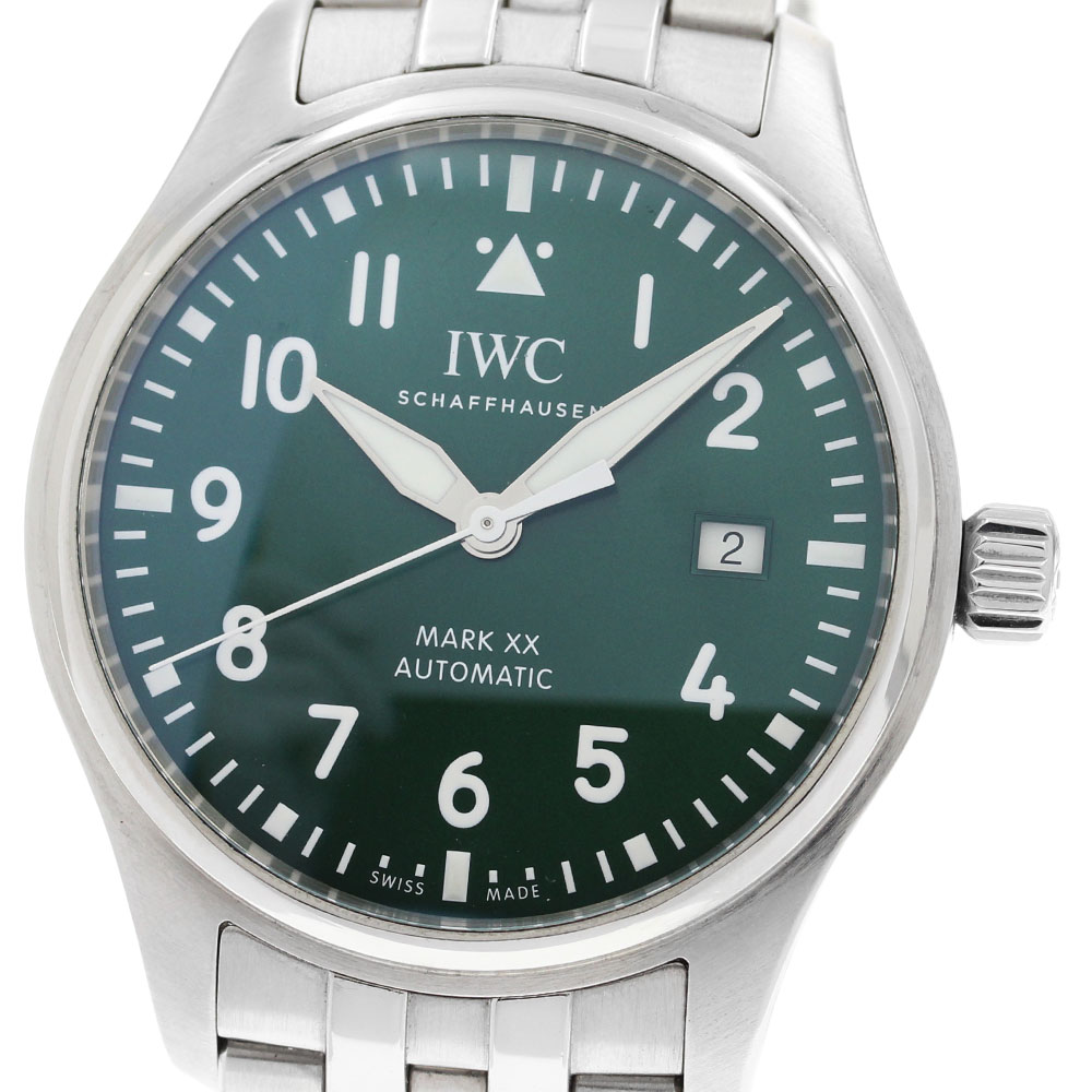IWC IWC SCHAFFHAUSEN IW328206 パイロットウォッチ マーク XX グリーン文字盤 自動巻き メンズ 良品 _920754【中古】