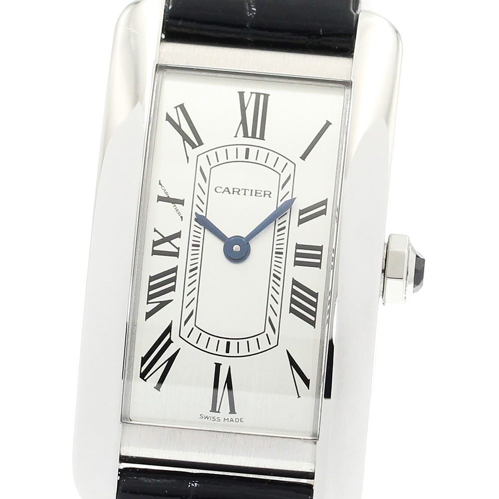 カルティエ CARTIER WSTA0082 タンクアメリカン SM クォーツ レディース 美品 保証書付き_920879【中古】