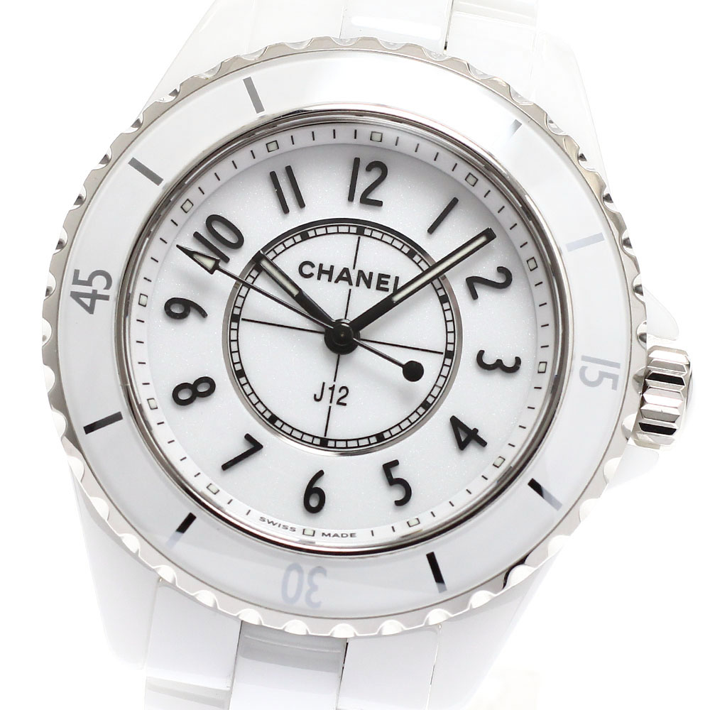 シャネル CHANEL H5698 J12 白セラミック クォーツ レディース 良品 保証書付き_917825【中古】
