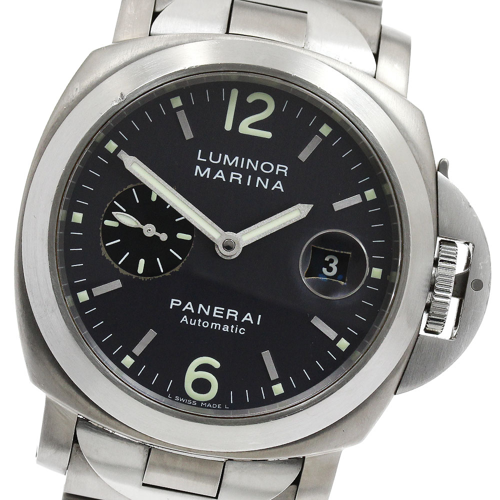 パネライ PANERAI PAM00091 ルミノール マリーナ デイト 自動巻き メンズ _920520【中古】