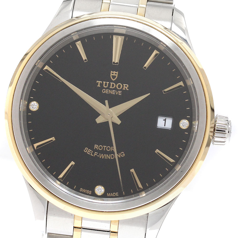 チュードル TUDOR 12503 表現スタイル 3P金剛石 自動小銃一巻き メンズ 良品 御墨付き付き添い人_921830【中古】
