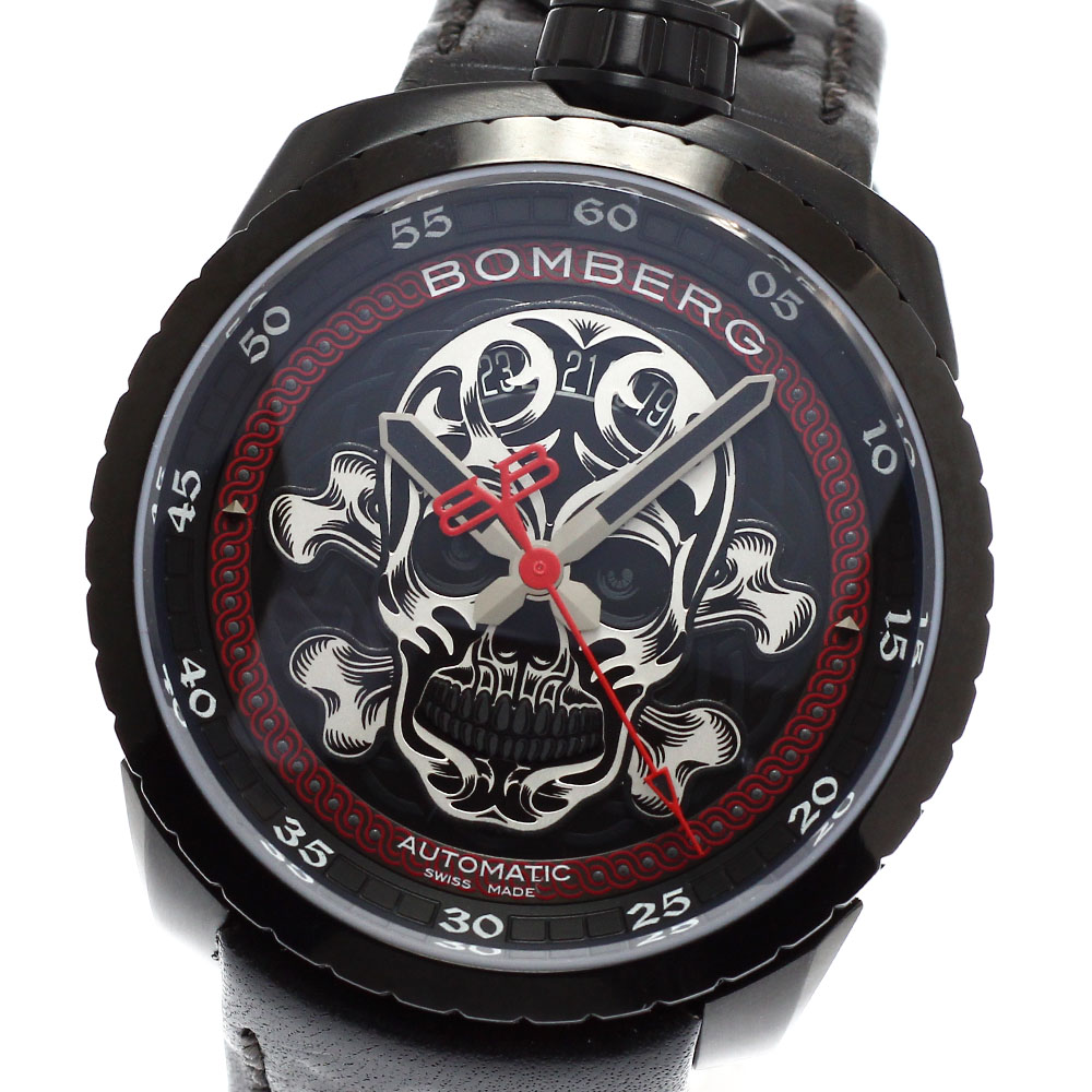 ボンバーグ BOMBERG BS45APBA.039-1.3 BOLT-68 バダスリミテッド ブラック スカル デイト 自動巻き メンズ 未使用品 箱・保証書付き_881482【ev20】【中古】｜CLOSER
