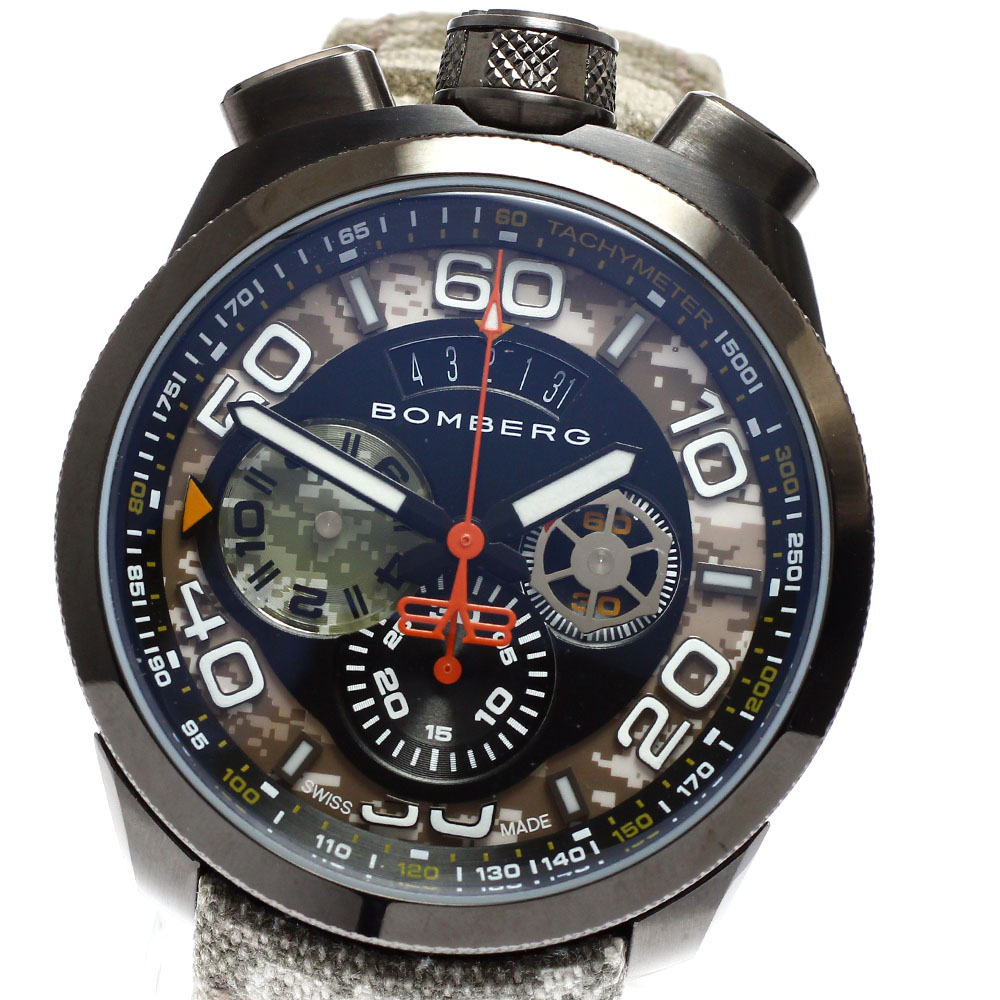 ボンバーグ BOMBERG BS45CHPGM.018.3 BOLT-68 カモフラージュ クロノグラフ デイト クォーツ メンズ 未使用品 箱・保証書付き_881526【ev20】【中古】｜CLOSER
