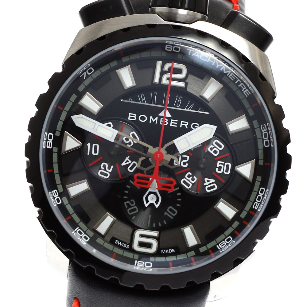 ボンバーグ BOMBERG BS45CHSP.050-4.3 BOLT-68 クロノグラフ デイト クォーツ メンズ 未使用品 箱・保証書付き_881556【ev15】【中古】