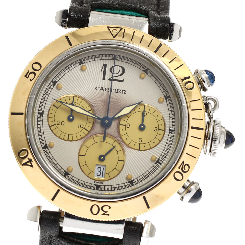 カルティエ CARTIER W3101155 パシャクロノ 38 YGベゼル 石英 メンズ _906277【中古】