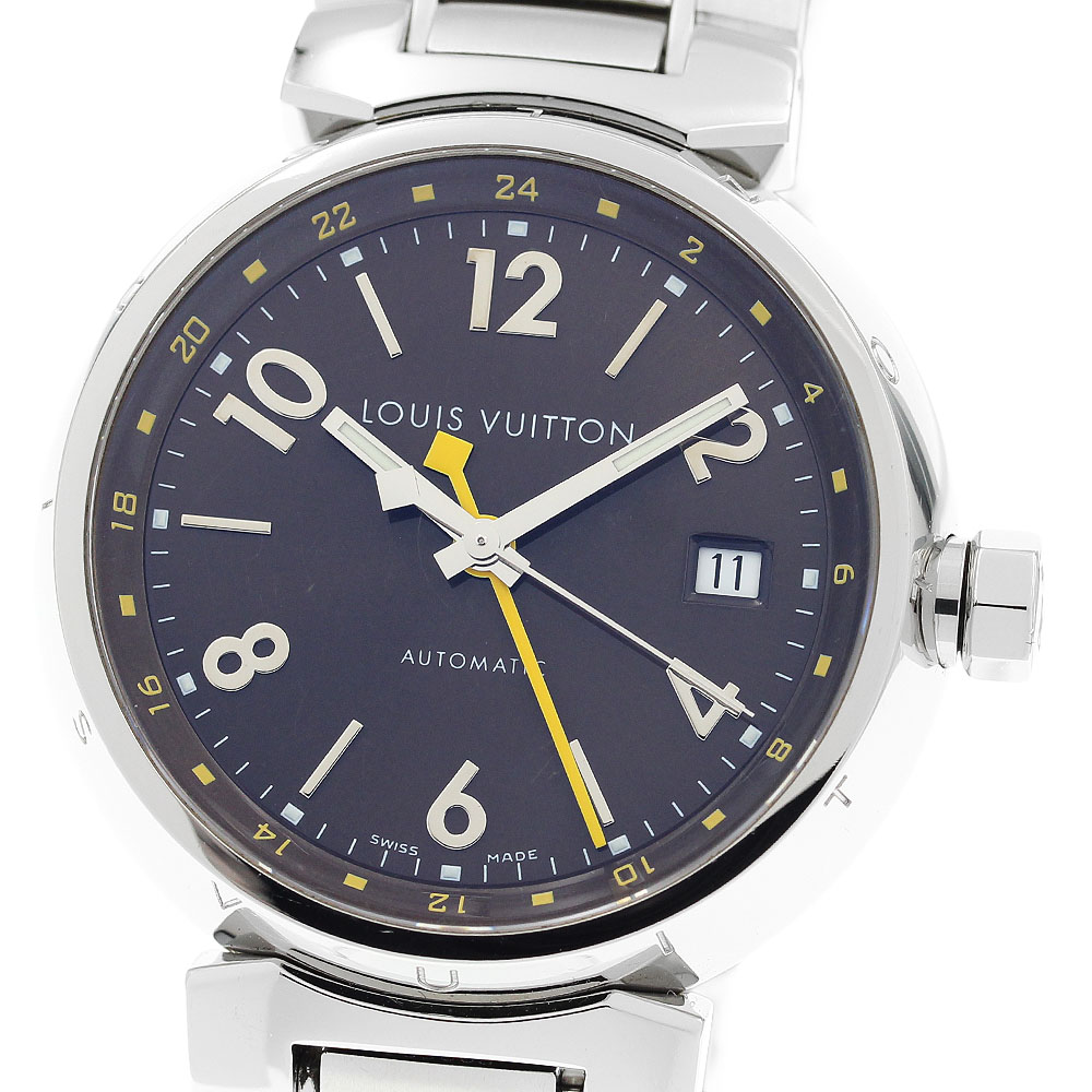 ルイ・ヴィトン LOUIS VUITTON Q1131 タンブール GMT デイト 自動巻き メンズ 良品 _920483【中古】