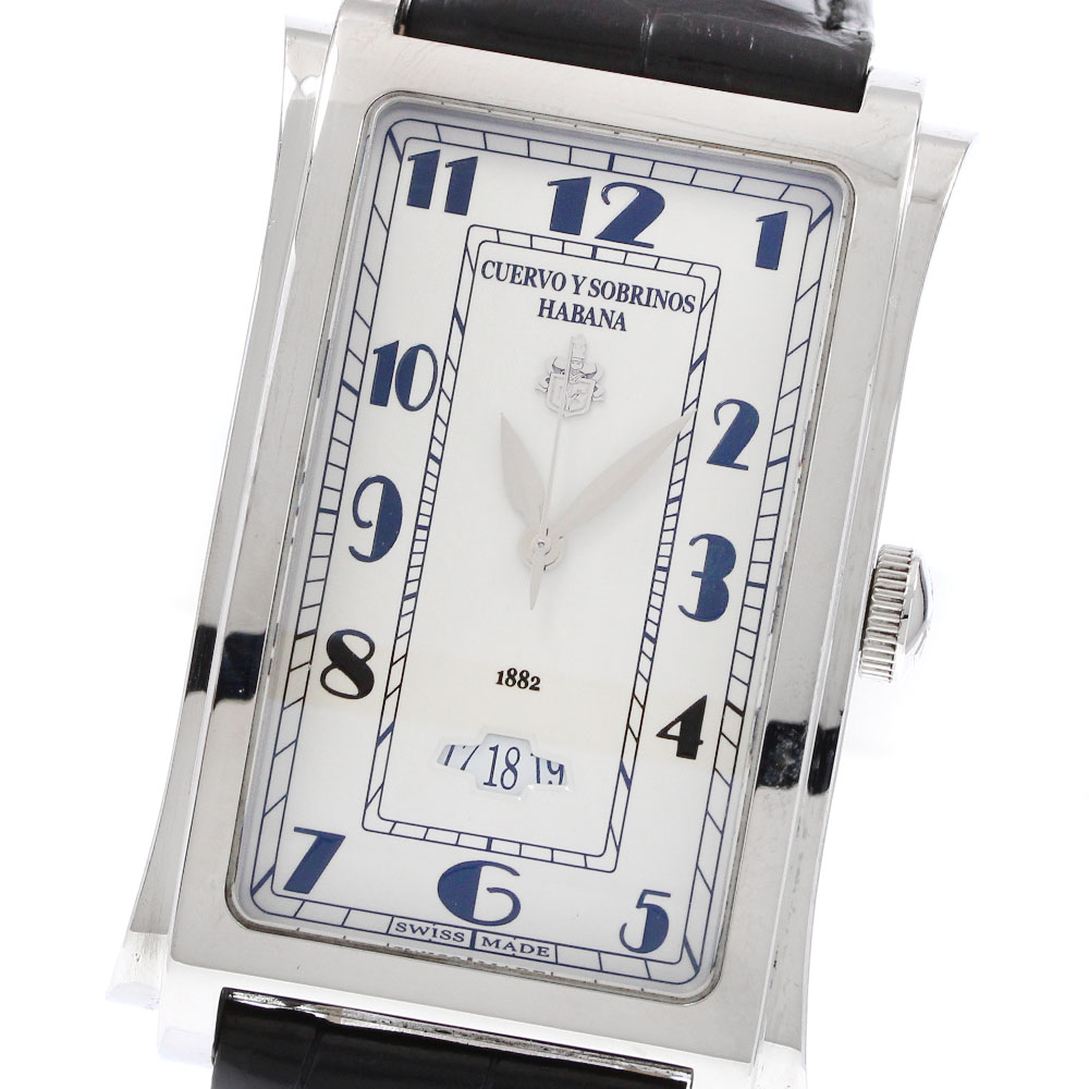 クエルボ・イ・ソブリノス CUERVO Y SOBRINOS A1012 ハバナ プロミネンテ デイト 自動巻き メンズ _920973【中古】