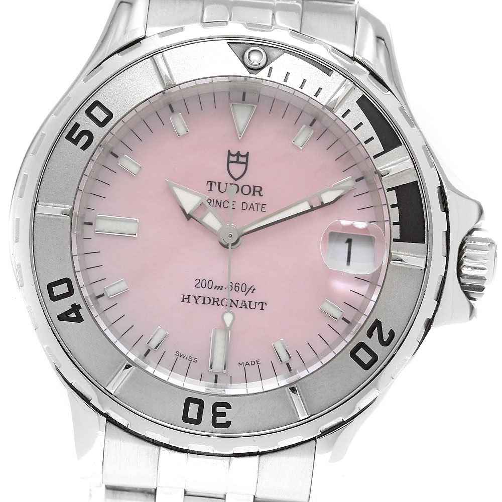 チュードル TUDOR 85190P ハイドロノート デイト ピンクシェルダイアル 自動巻き ボーイズ 保証書付き_921822【中古】