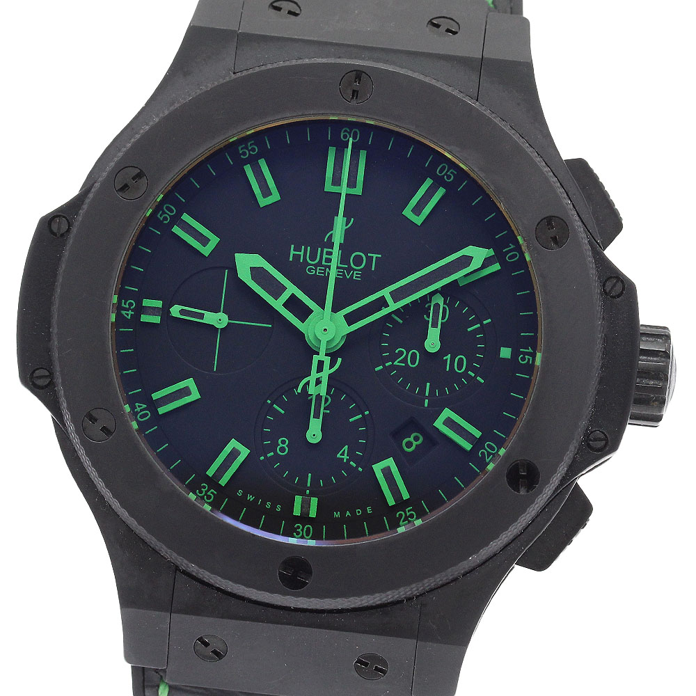 ウブロ HUBLOT 301.CI.1190.GR.ABG11 ビッグバン オール黒いこと緑であること 自動小銃一巻き メンズ 良品 _921605【中古】 メンズ腕時計-腕時計