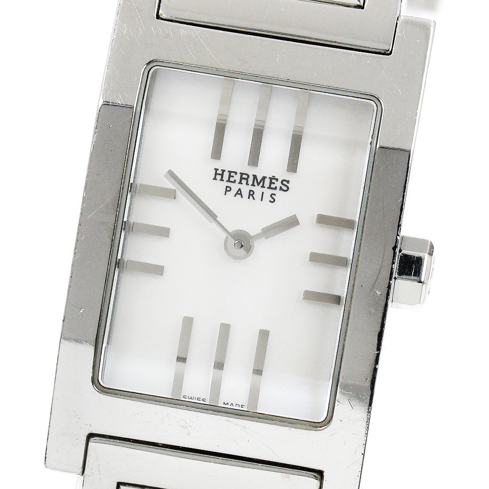 エルメス HERMES TA1.210 タンデム ホワイトシェルダイアル 石英 レディース _911518【中古】