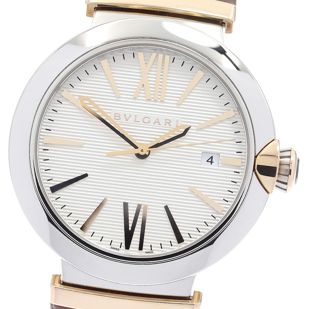 ブルガリ BVLGARI LU40C6SSPGLD ルチェア デイト 自動巻き メンズ 美品 箱付き_922836【中古】