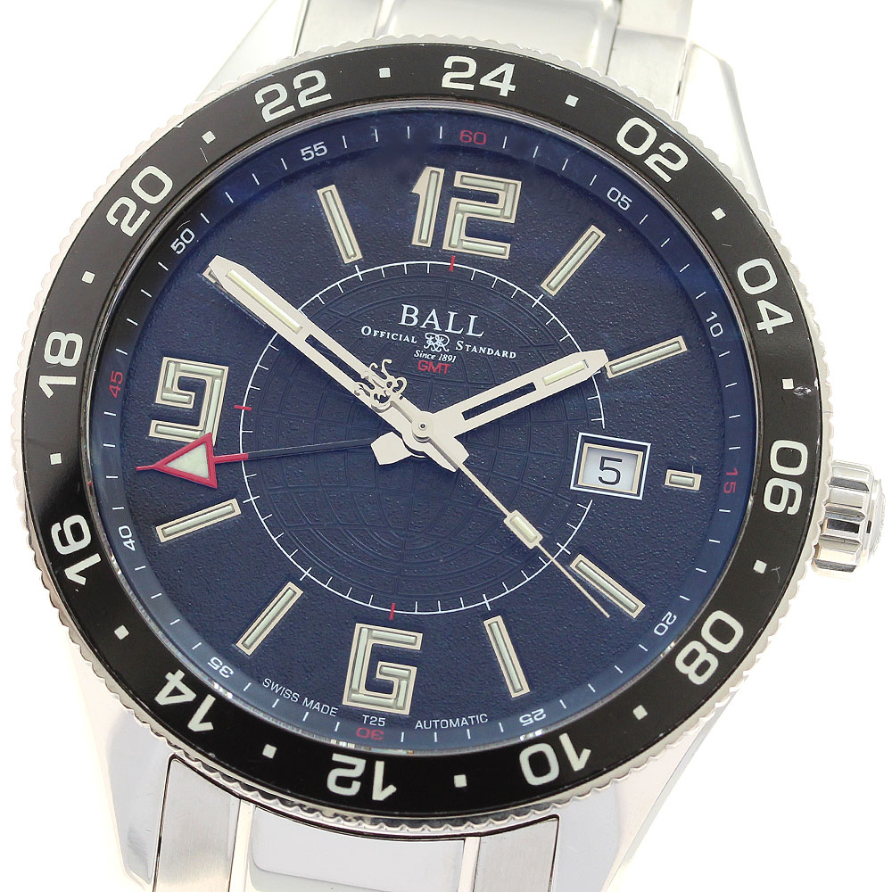 ボールウォッチ BALLWATCH GM3090C エンジニアマスター2 パイロット GMT デイト 自動巻き メンズ 箱・保証書付き_917651【中古】 89,540円