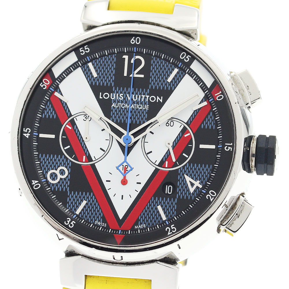 ルイ・ヴィトン LOUIS VUITTON QA076 タンブール ダミエ・コバルトV 自動小銃一巻き メンズ _920657【中古】
