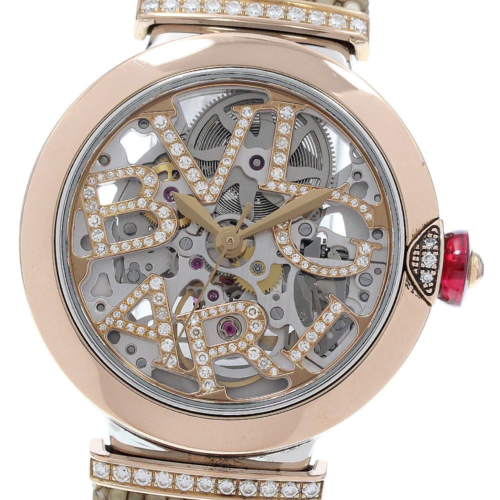 ブルガリ BVLGARI LUP33SG/103502 ルチェア K18PGベゼル 自動巻き レディース _922143【中古】｜CLOSER