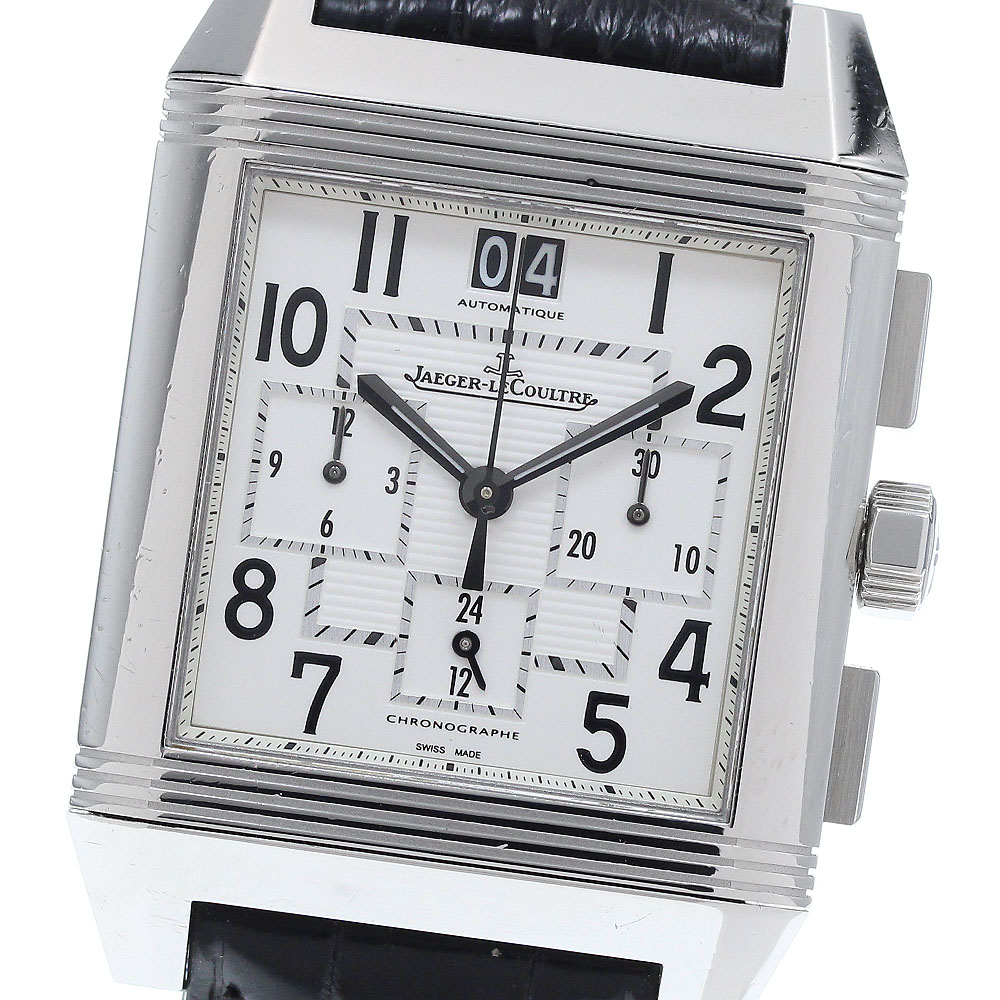 ジャガー・ルクルト JAEGER-LECOULTRE 230.8.45/Q7018420 レベルソ スクアドラ デイト クロノグラフ 自動巻き メンズ _930174【中古】