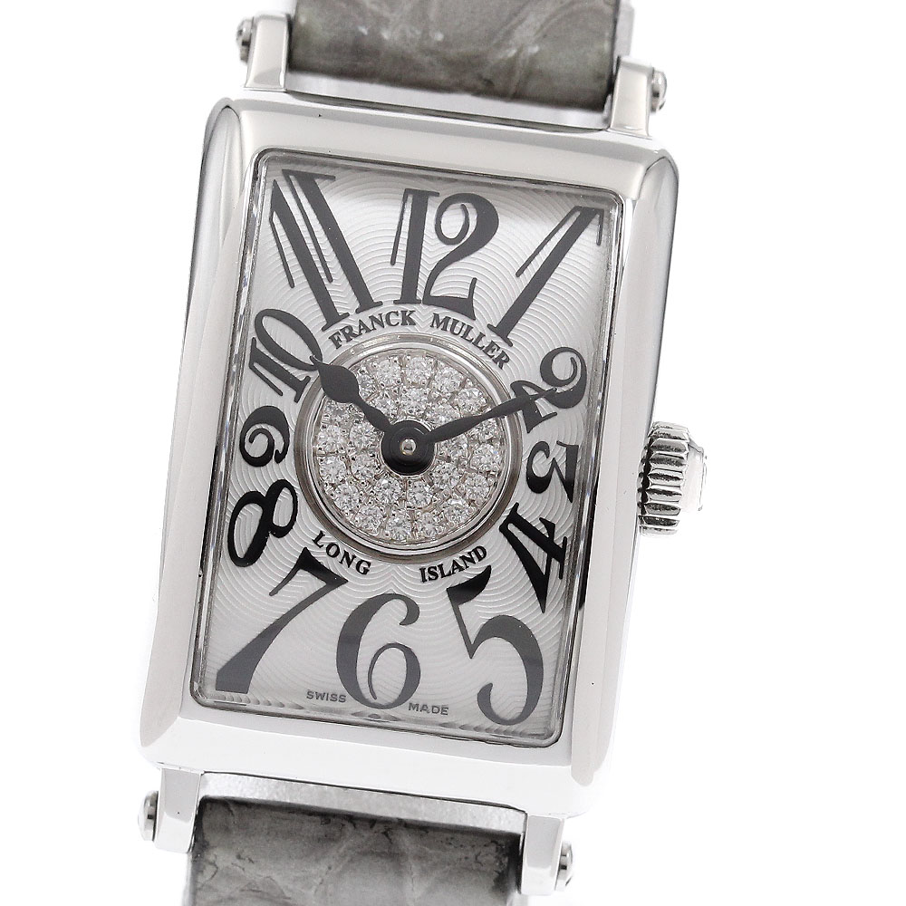 フランクミュラー FRANCK MULLER 802QZCD1P ロングアイランド プティ センターダイヤ クォーツ レディース 良品 _930214【中古】
