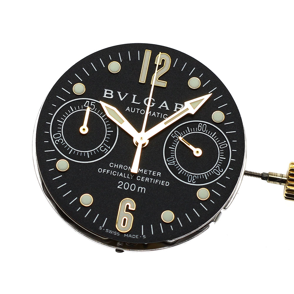 ブル小峡谷 BVLGARI 組織的運動 クロノグラフ キロカロリー.2892A2 自動小銃一巻き メンズ 良品 _J-77【中古】 メンズ腕時計-腕時計