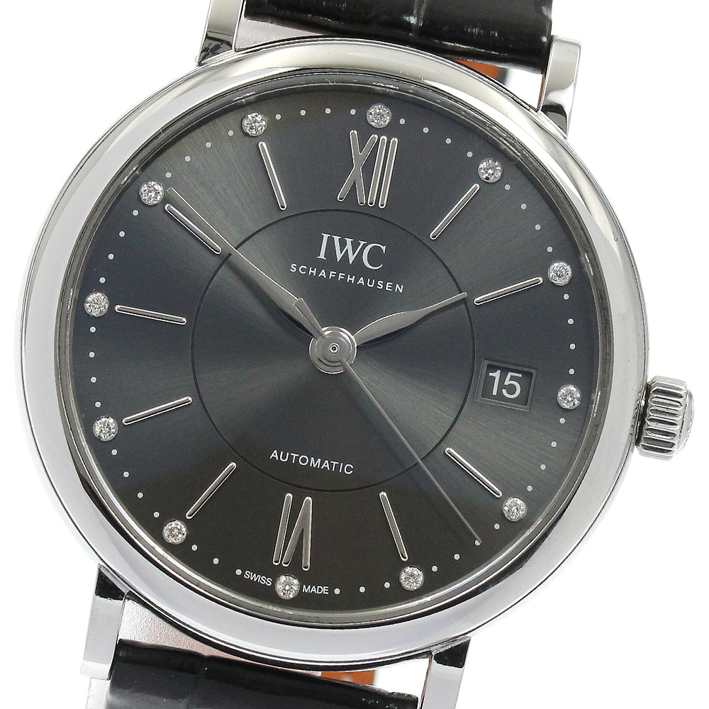 IWC SCHAFFHAUSEN IW458102 ポートフィノ 37MM 12P金剛石 自動小銃一巻き ボーイズ 良品 お墨付き付き添い人_921872【中古】