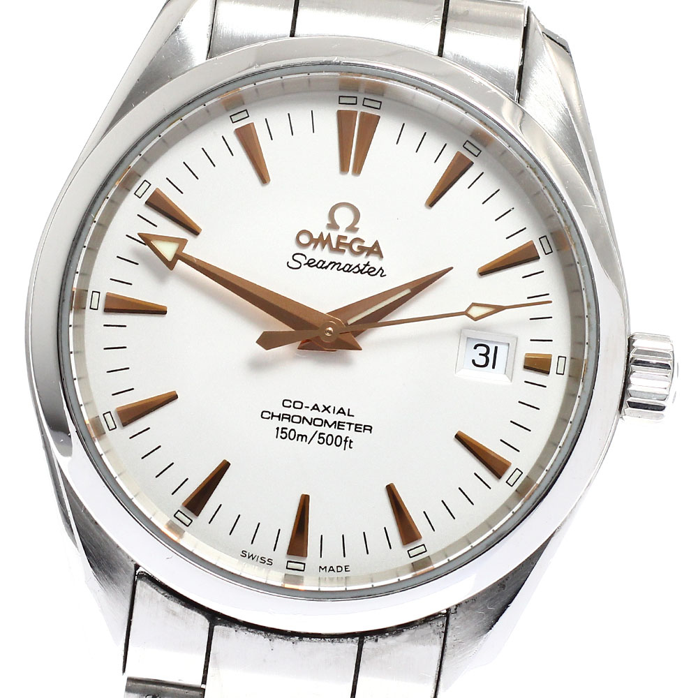 ゼロ OMEGA 2503.34 シーマスター アクアテラ コーアクシャル デイト 自動小銃一巻き メンズ 御墨付き付き添い人_919252【中古】