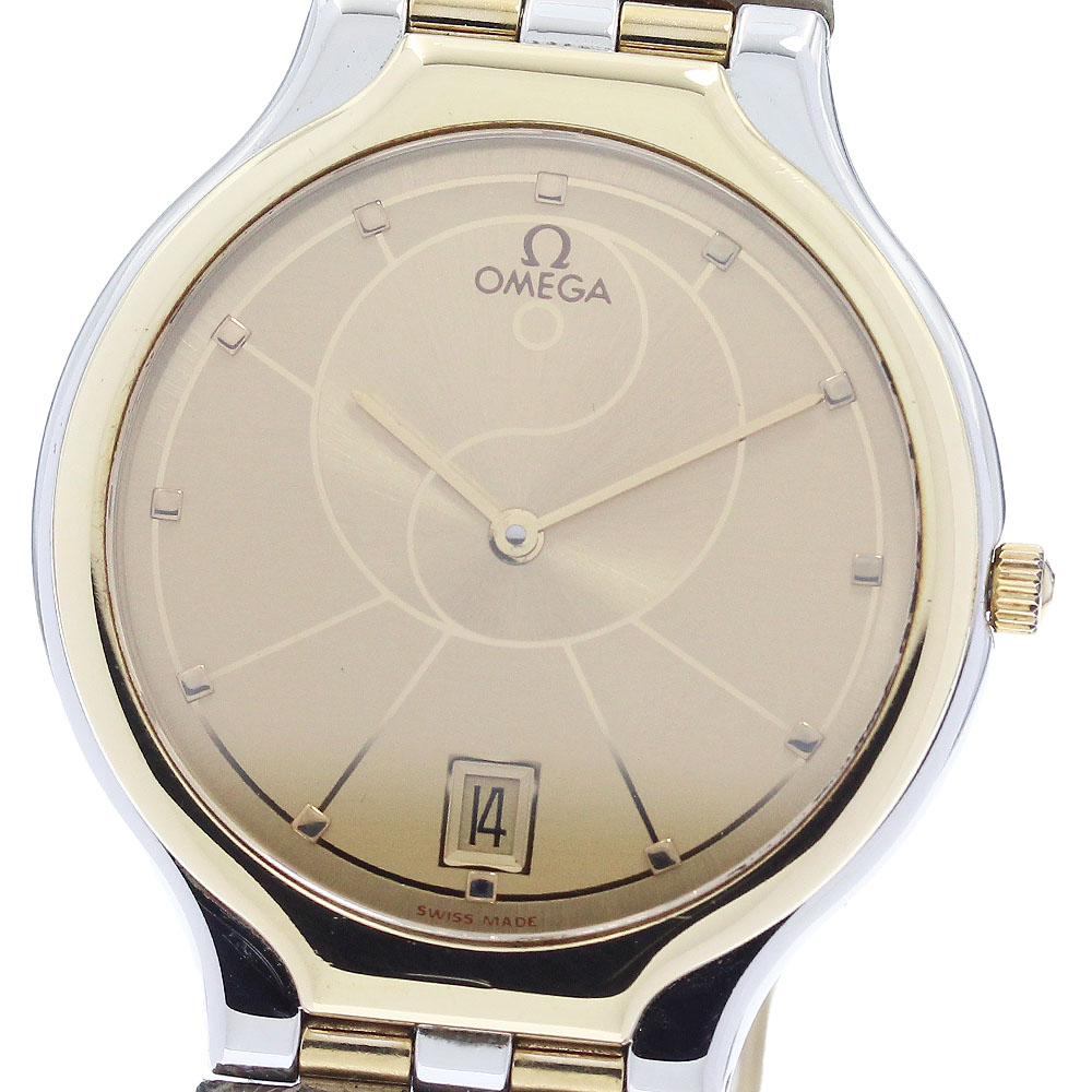ベルト訳あり オメガ OMEGA デビル ユニークダイアル YGベゼル クォーツ メンズ _920125【中古】