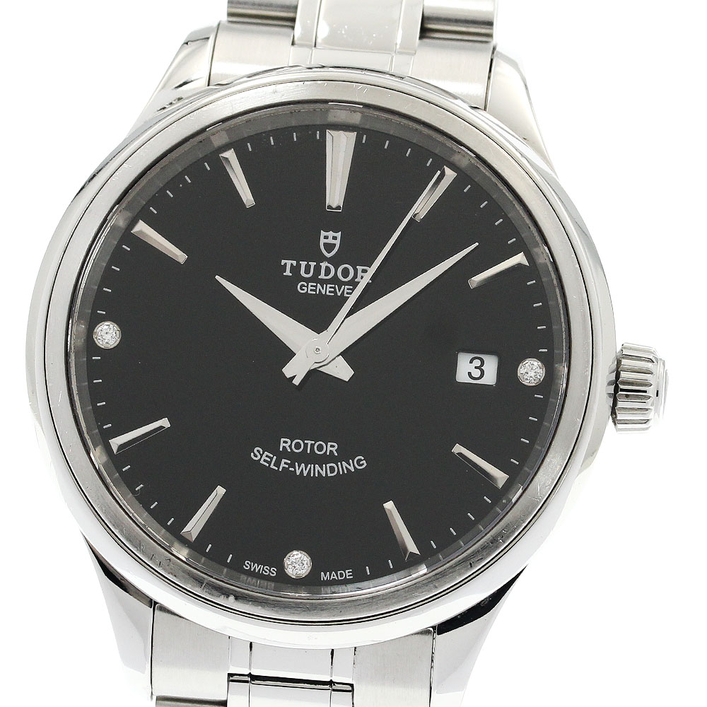 チュードル TUDOR 12500 スタイル 3Pダイヤ 自動巻き メンズ 保証書付き_921817【中古】|CLOSER