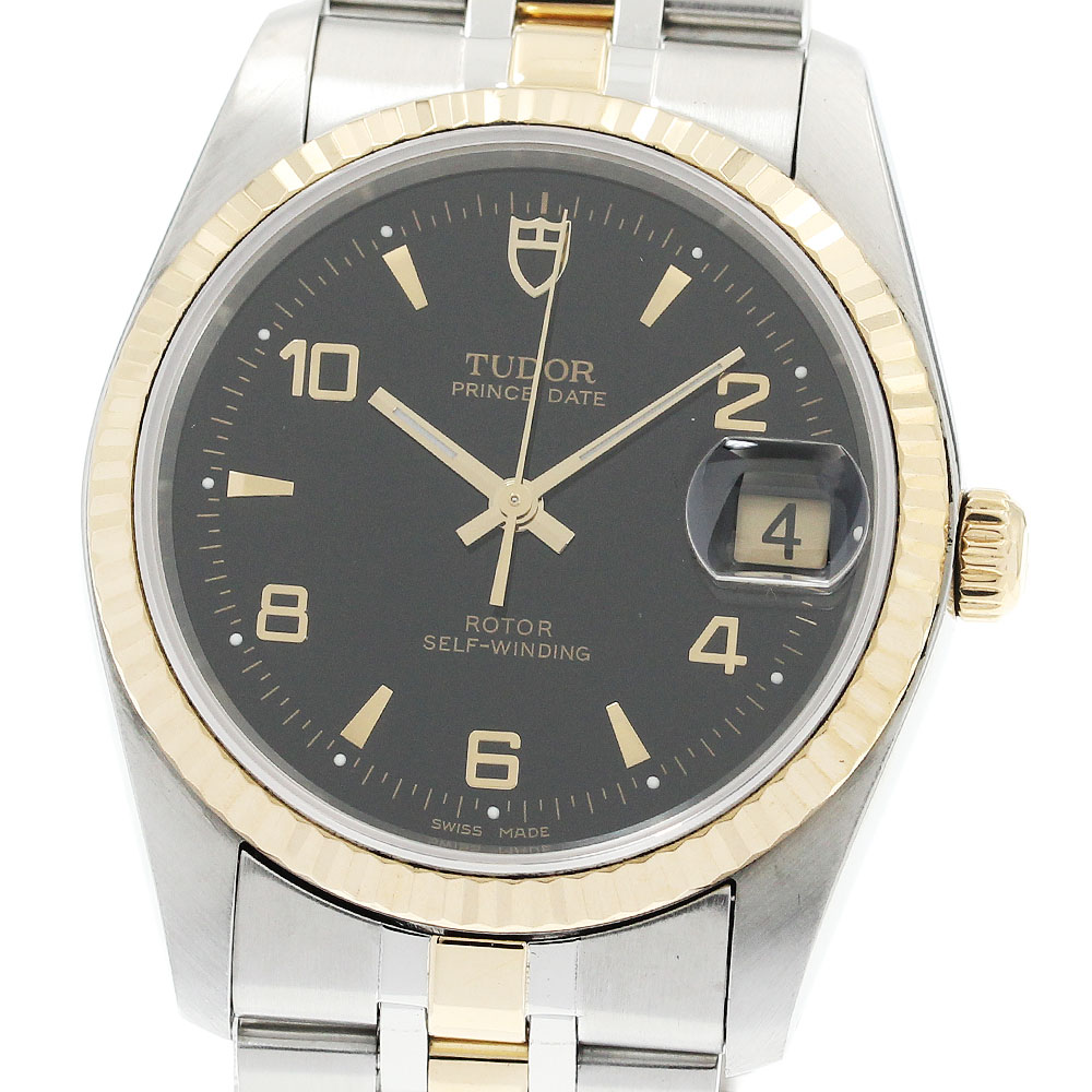 チュードル TUDOR 74033 王子 デイト 自動小銃一巻き メンズ 良品 お墨付き付き添い人_921828【中古】