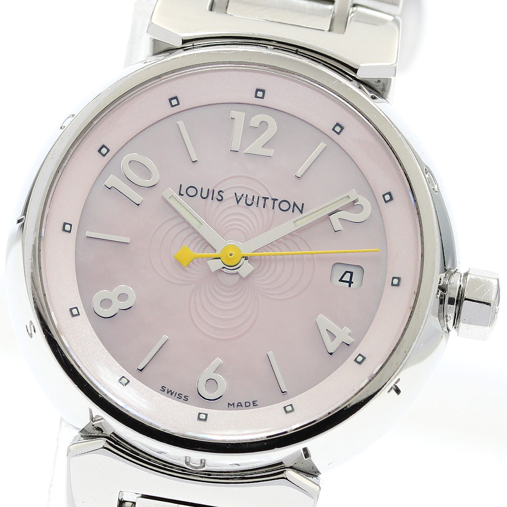 ルイ・ヴィトン LOUIS VUITTON Q1216 タンブール デイト クォーツ レディース 保証書付 メーカーOH済み_921998【ev15】【中古】|CLOSER