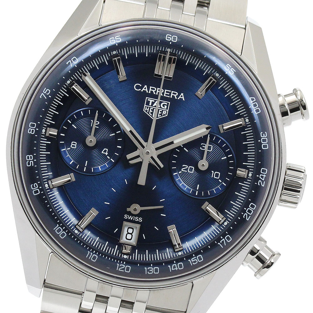 タグホイヤー TAG HEUER CBS2212-0 カレラ キャリバー ホイヤー02 デイト クロノグラフ 自動巻き メンズ 美品 箱・保証書付き_920491【中古】 305,910円