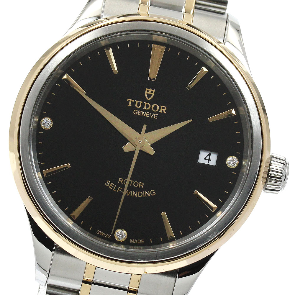 チュードル TUDOR 12503 表現スタイル YG二人組 3P金剛石 自動小銃一巻き メンズ 良品 御墨付き付き添い人_921842【中古】